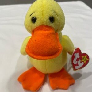 Ty Quackers Yellow Duck Plush  “Rare”